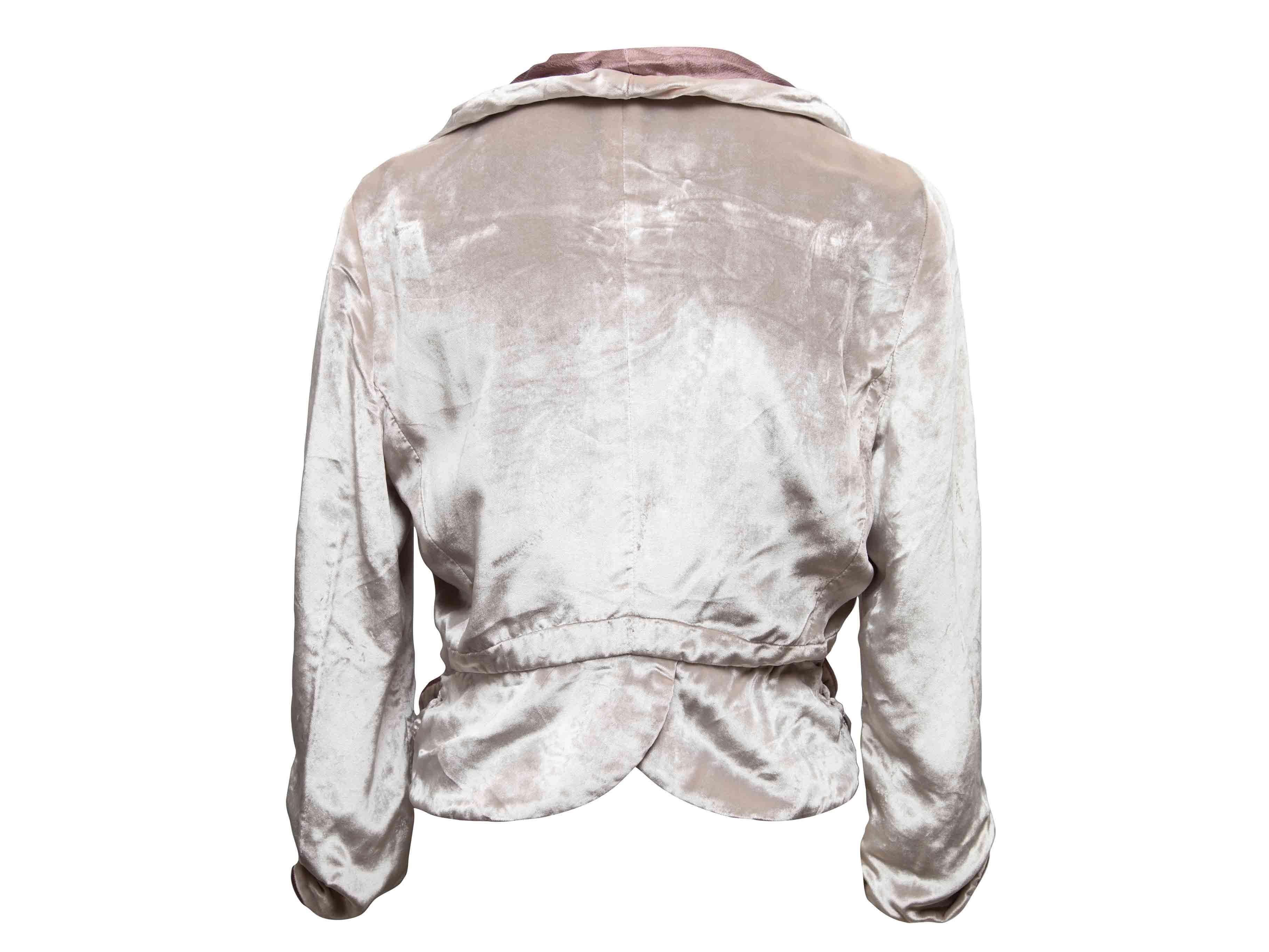 Argento Blazer in velluto Marc Jacobs argento e malva taglia 8