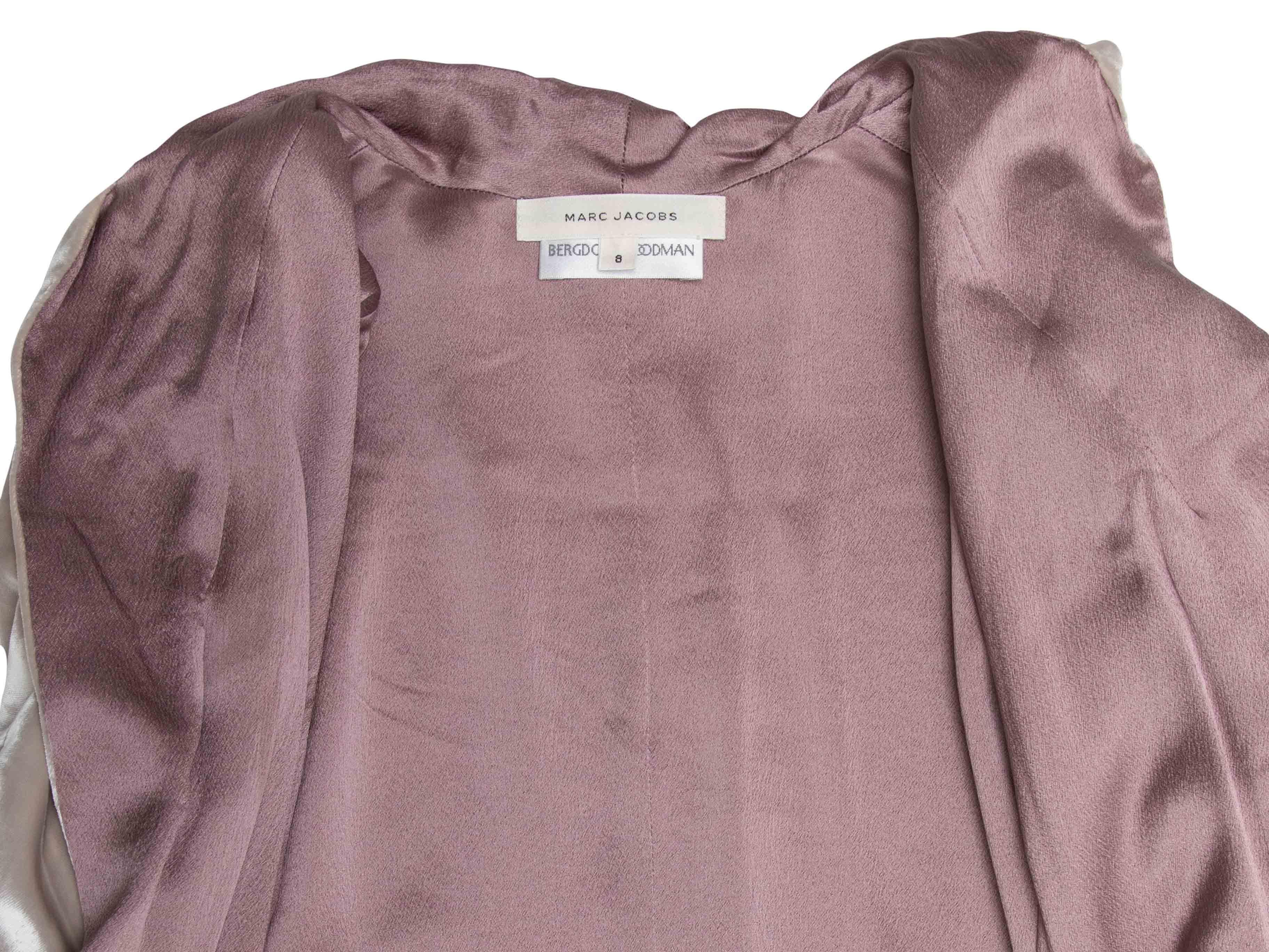 Blazer in velluto Marc Jacobs argento e malva taglia 8 1