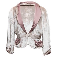 Blazer de terciopelo plateado y malva Marc Jacobs Talla US 8