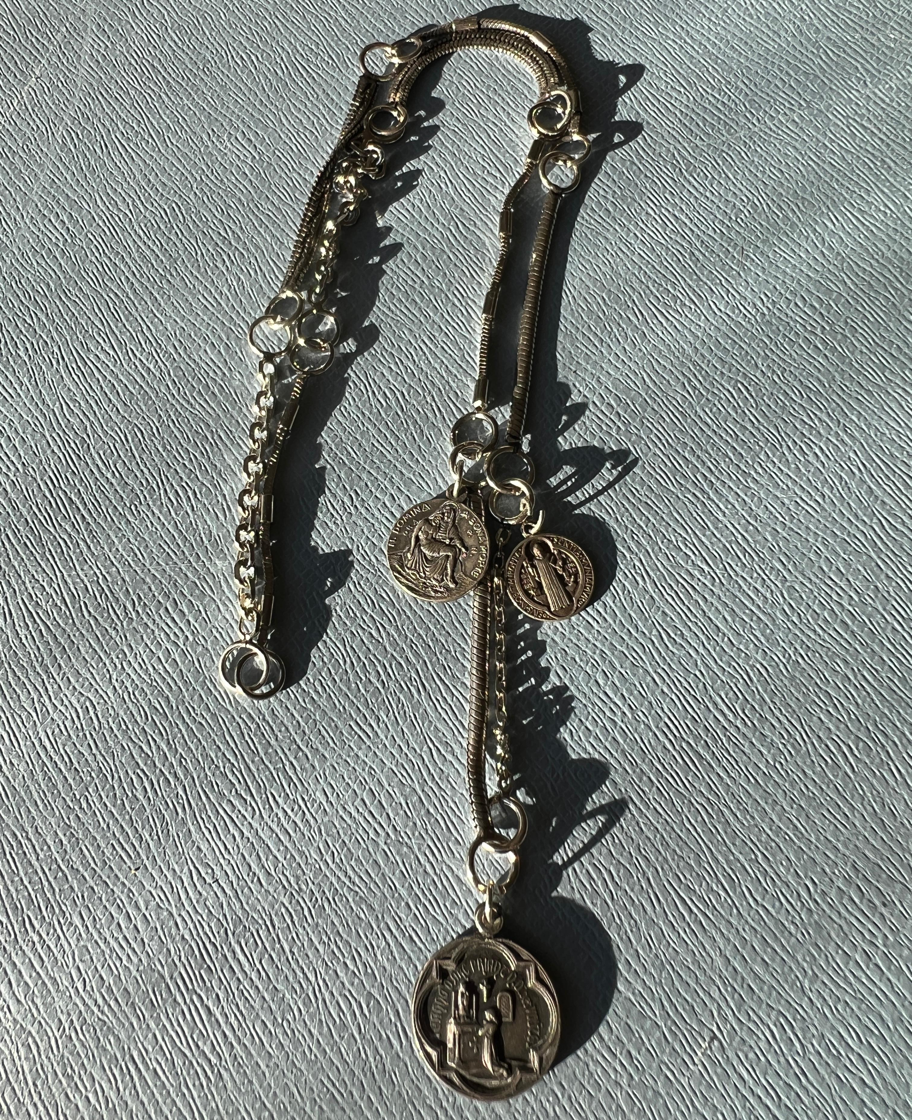 Silber Medaillon Kette Halskette Joan of Arc Religiös 5