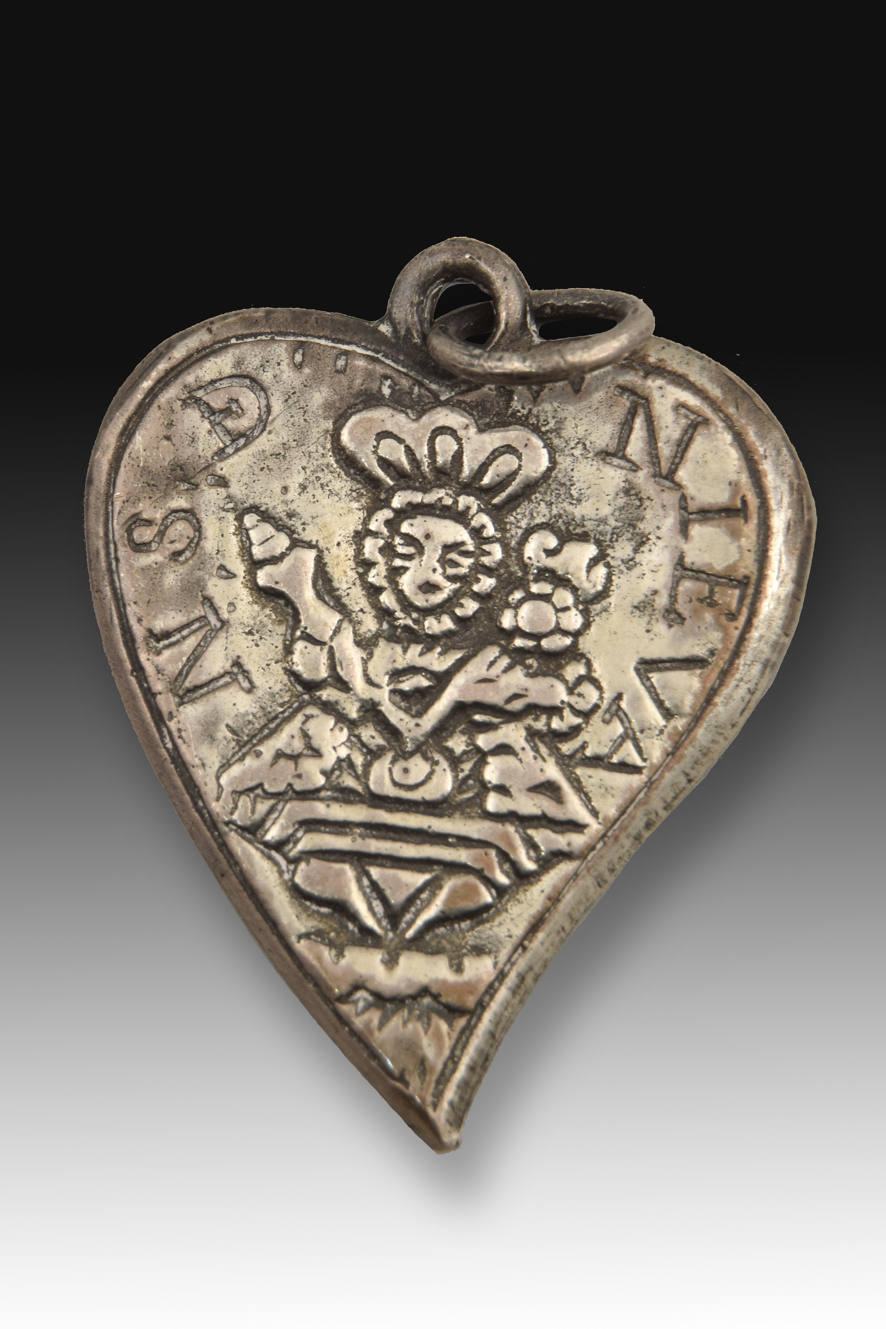 Baroque Silver Medal, Our Lady of Nieva and Domincan Cross, Spain, 17th Century