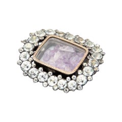 Silver medal with gold frame Silver medal with gold frame