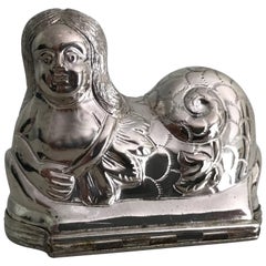 Silver Mermaid Box with Gold Wash Interior, Hallmarked