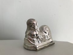 Silver Mermaid Box with Gold Wash Interior, Hallmarked