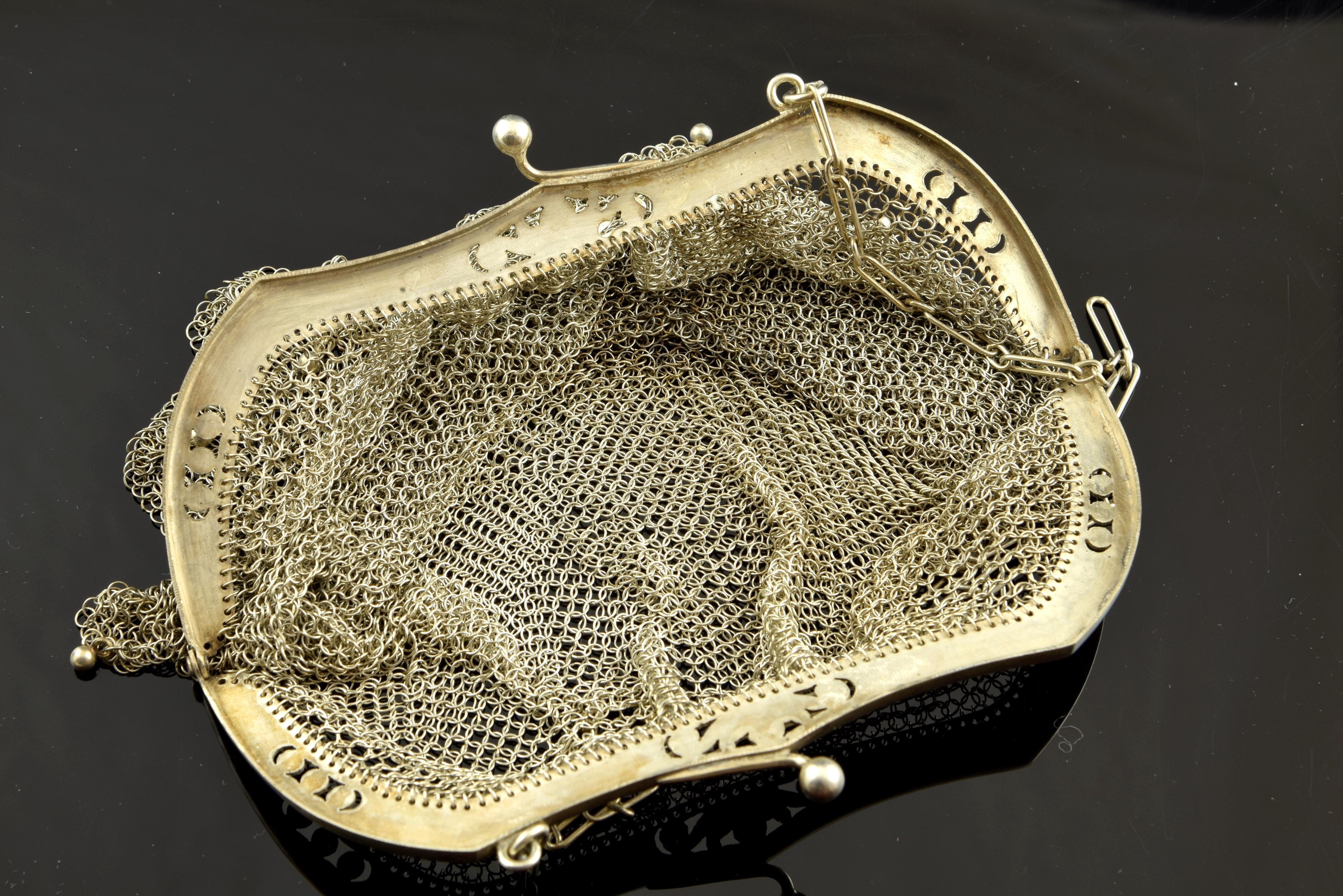 Silver Mesh Bag, 19th Century In Good Condition In Madrid, ES