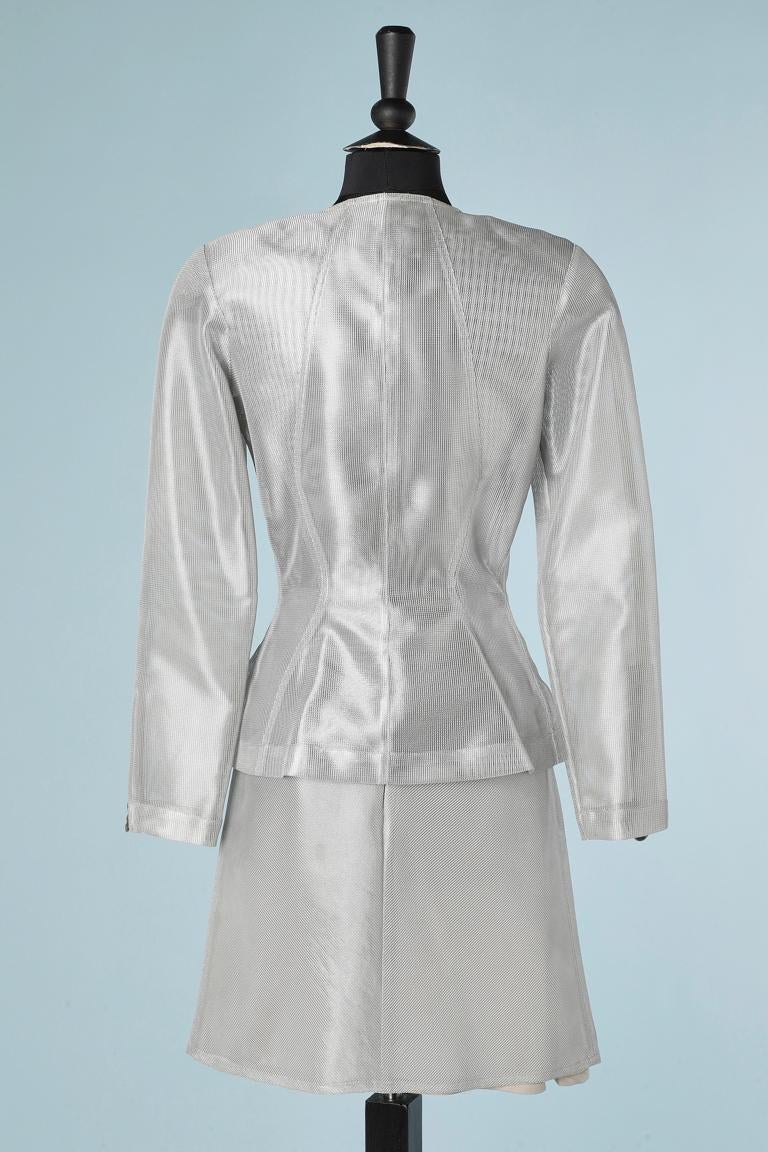 Silver mesh skirt-suit Mugler Trademark For Sale 2