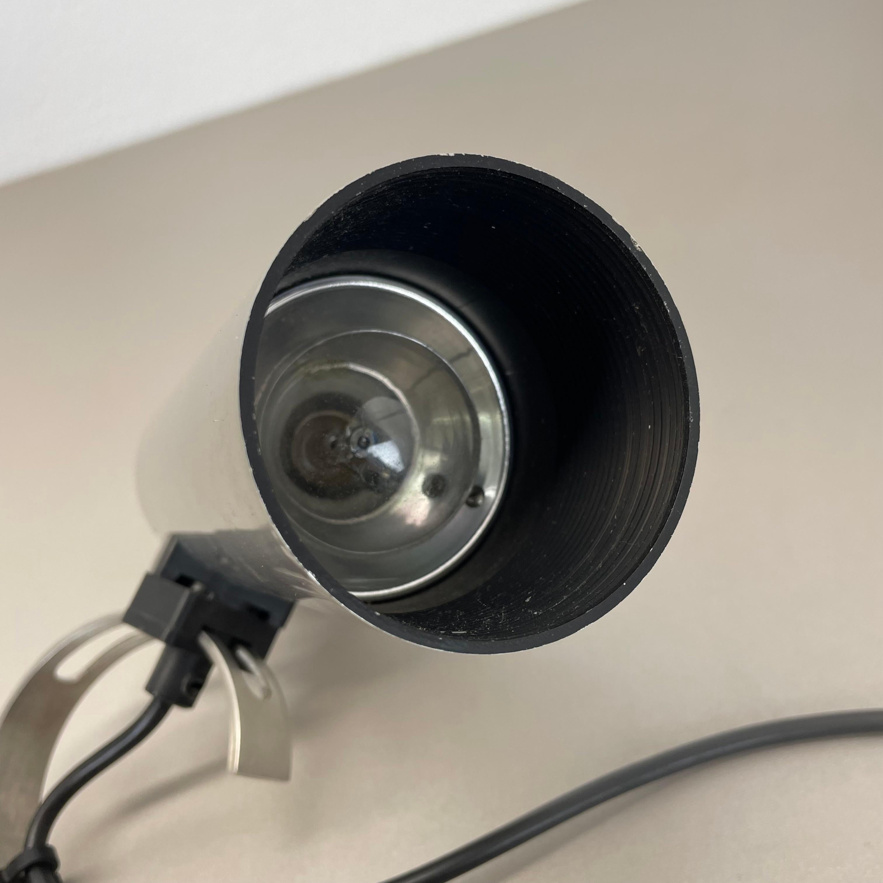 silver metal adjustable SPACE AGE wall spot light by Erco Lights, Germany 1970s For Sale 7