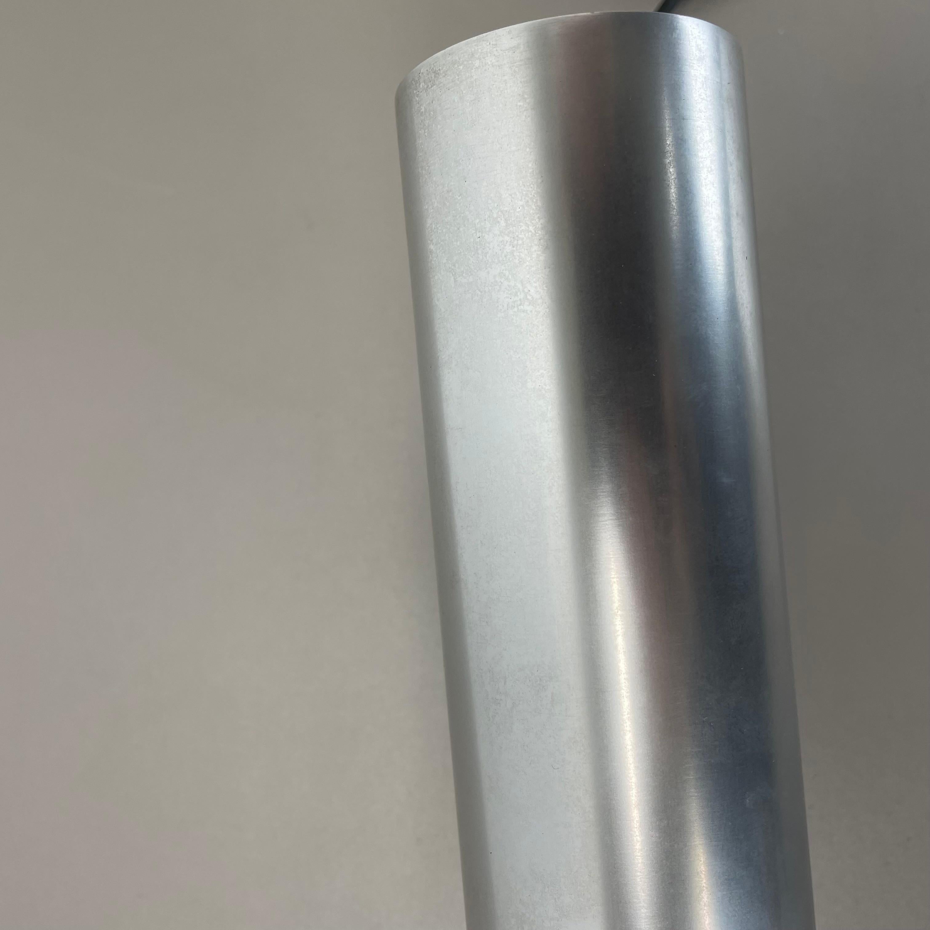 silver metal adjustable SPACE AGE wall spot light by Erco Lights, Germany 1970s For Sale 2