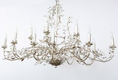 Silver Metal Floral Design Chandelier