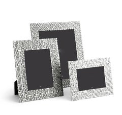 Silver Metal Palm Leaf Photo Frame, Medium Model.