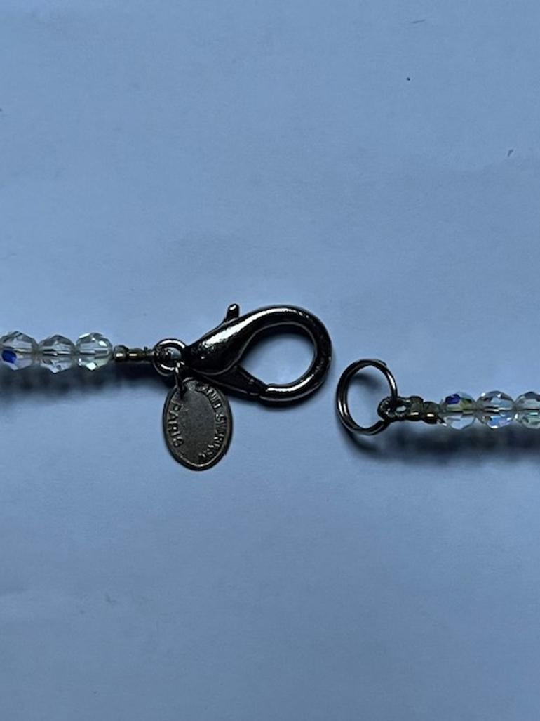 Silver Metal Round Drop Necklace by Daniel Swarovski en venta 1
