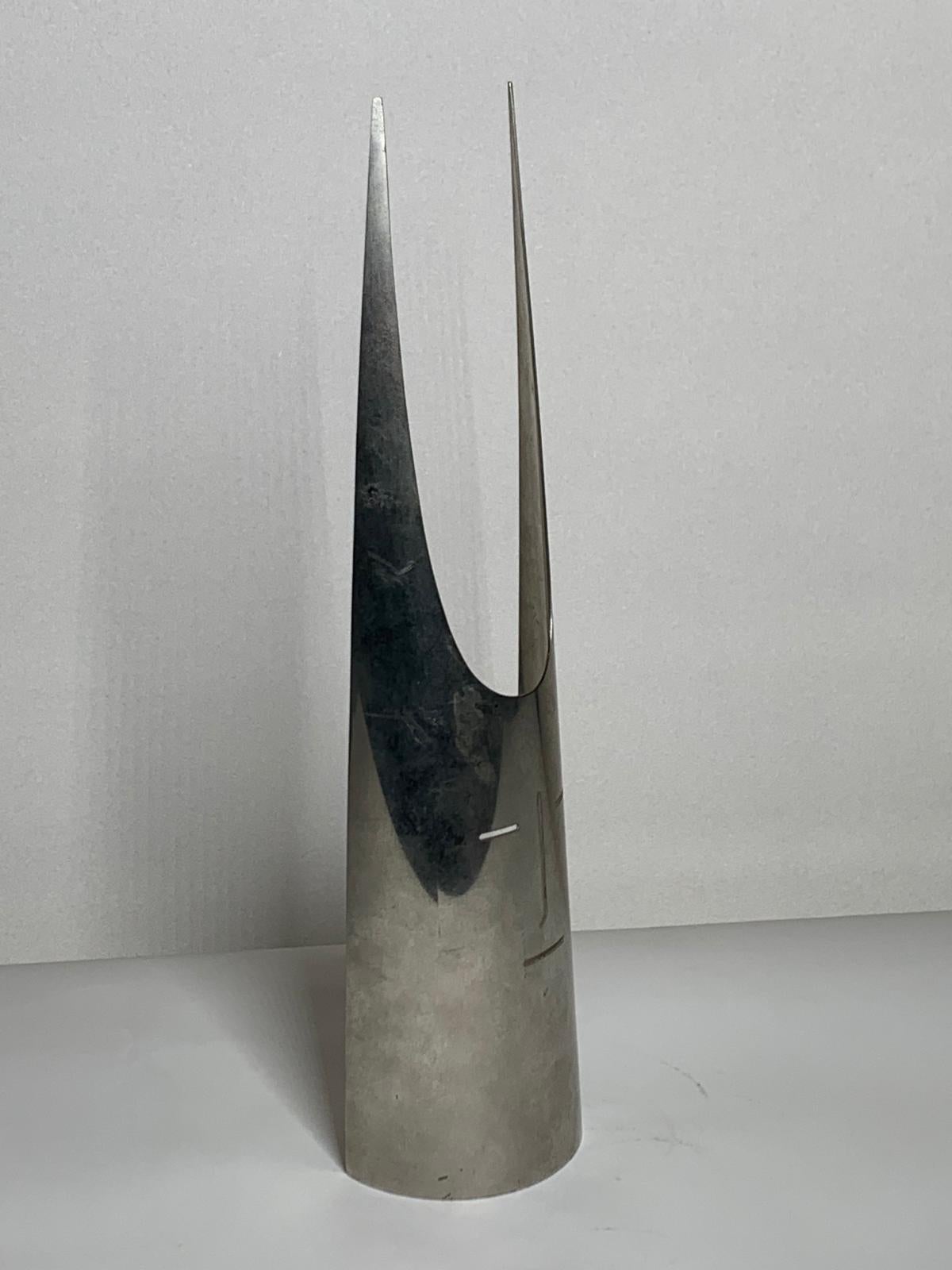 Modern Silver Metal Sculpture Model Maschera Cornuta by Gio Ponti for Sabbatini  For Sale