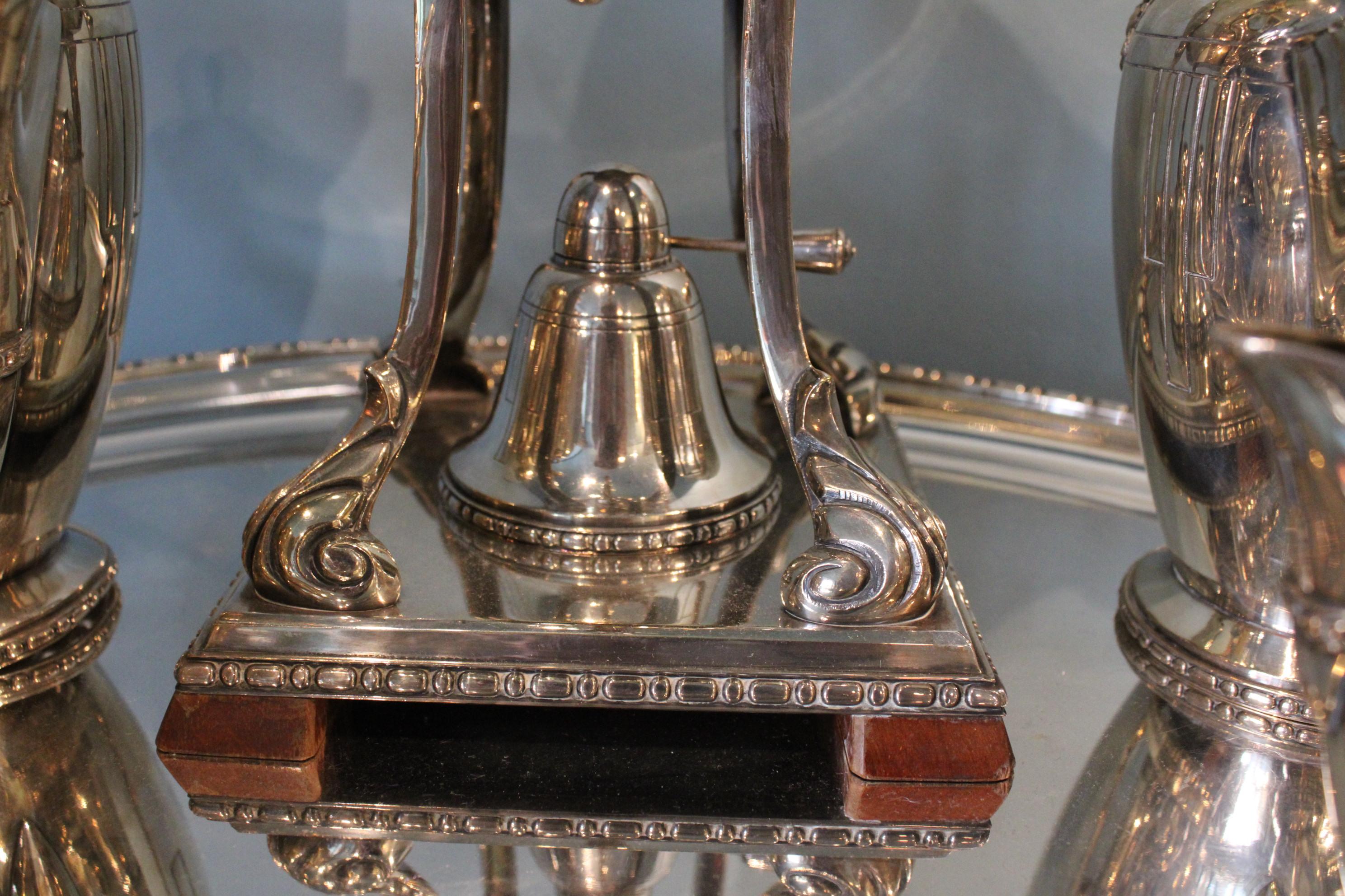 20th Century Silver Metal Service For Sale