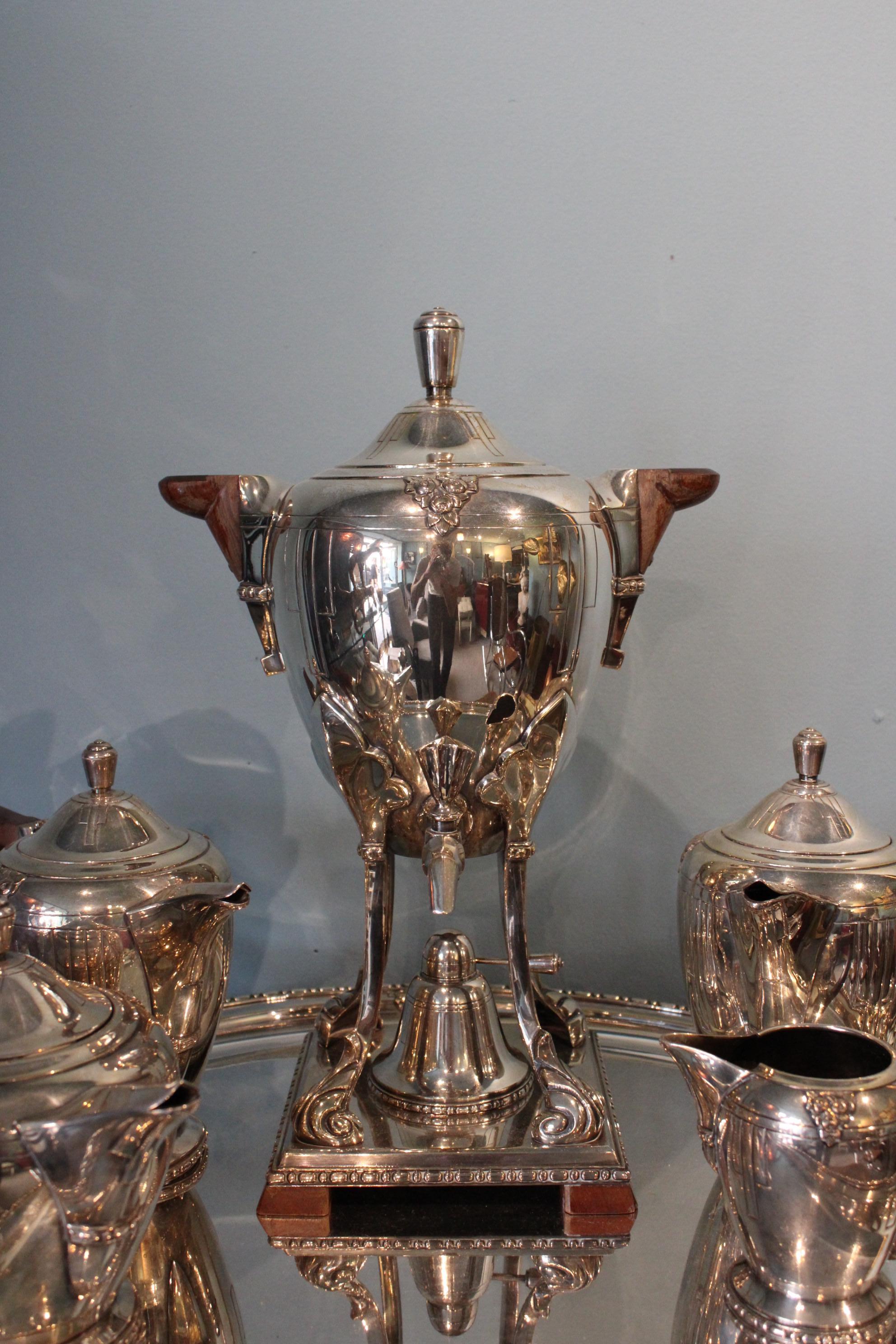 Silver Plate Silver Metal Service For Sale