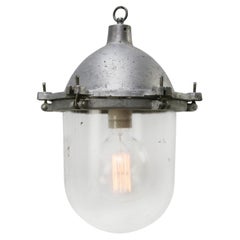 Silver Metal Vintage Industrial Clear Glass Pendant Lights
