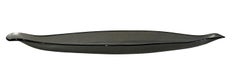 Silver Metallic Color Extra Long And Thin Glass Platter, Brazil, Contemporary