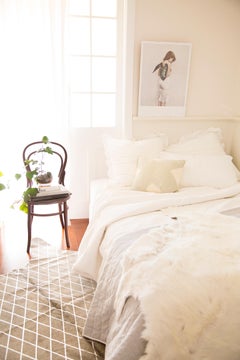 Silbermetallic-Diamantmuster Grauer Kuhfellteppich:: groß