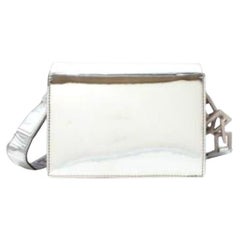 Silver Metallic Leather Bag - 170 For Sale on 1stDibs