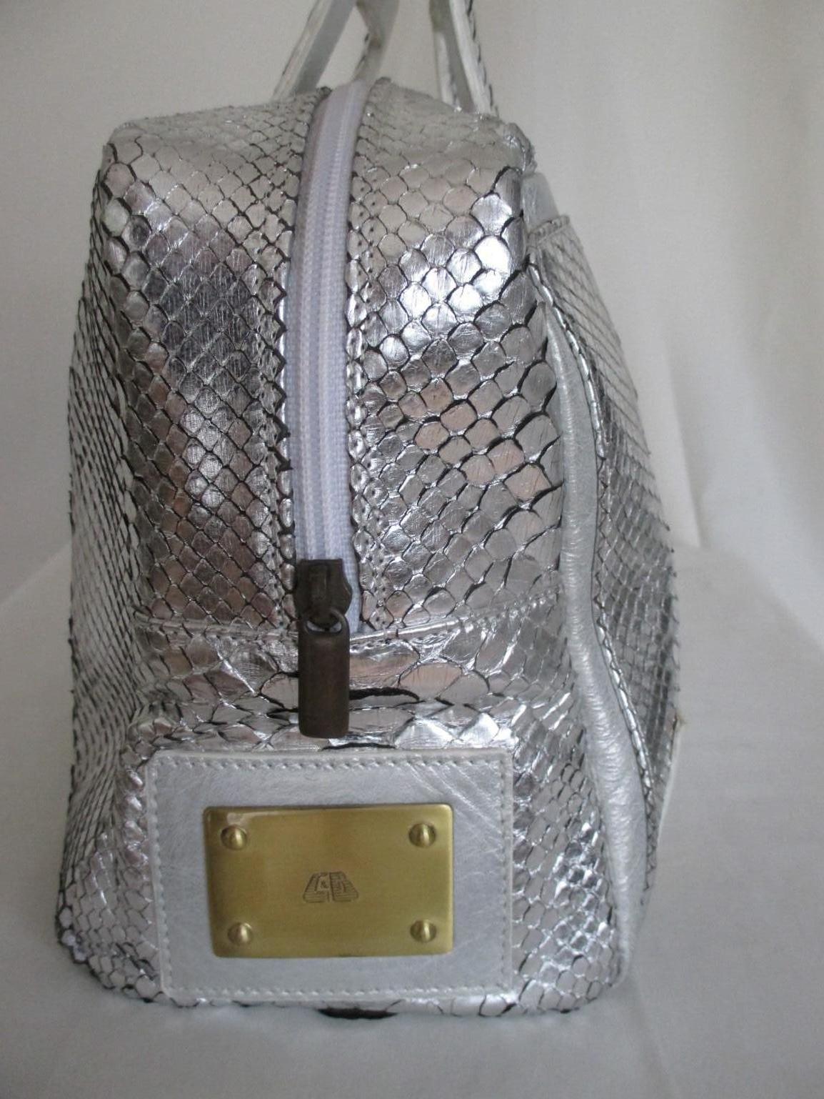 silver metallic handbags
