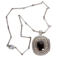 Mexican Modernist Silver Necklace from Taxco by Antonio Pineda