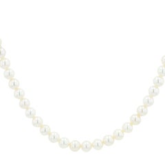 Mikimoto-Perlenstrang aus Silber, 4–5 mm