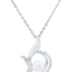 Silver Mikimoto Pearl Pendant