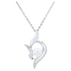 Silver Mikimoto Pearl Pendant