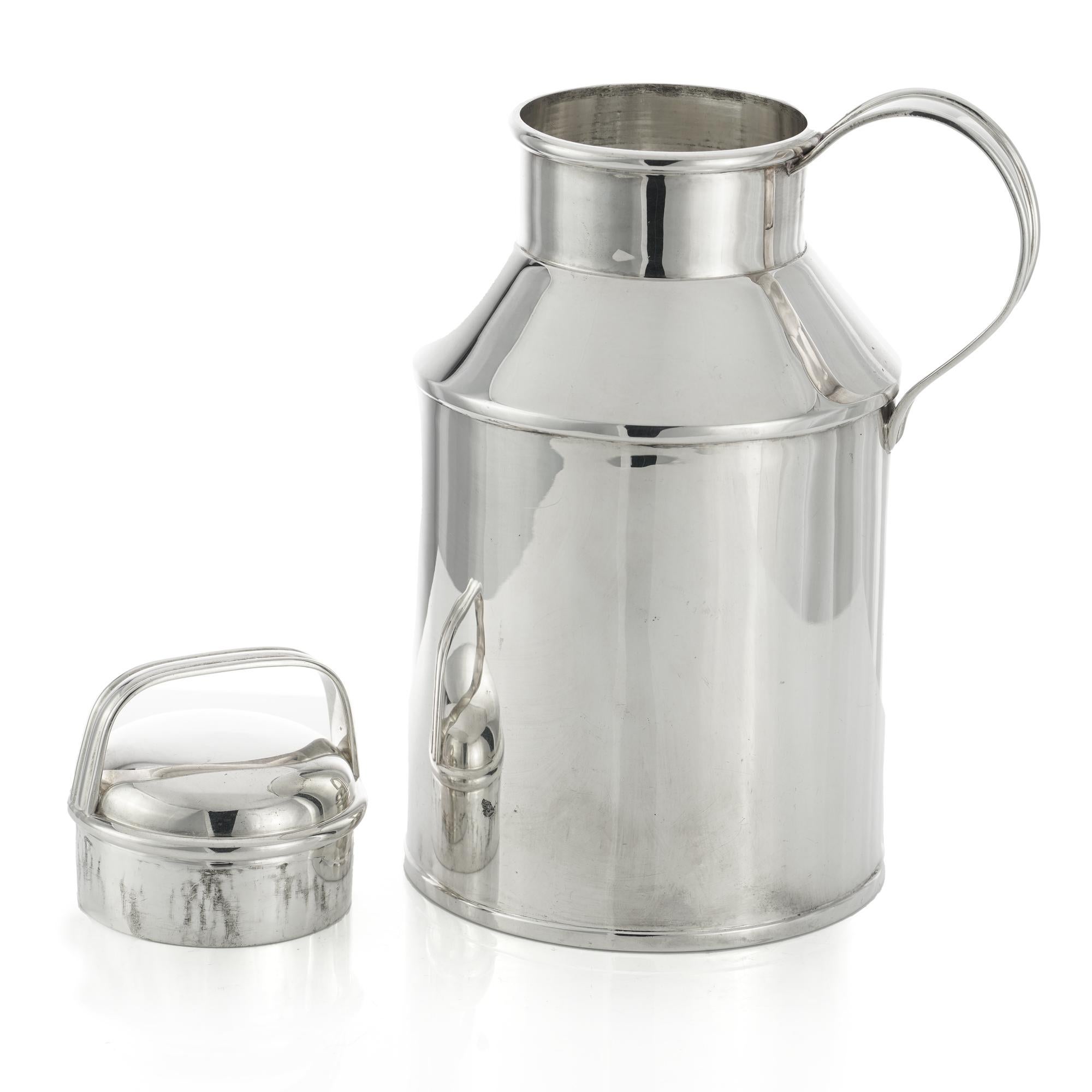 Silver 'Milk Can' Cocktail Shaker by Tuttle, Boston For Sale 3