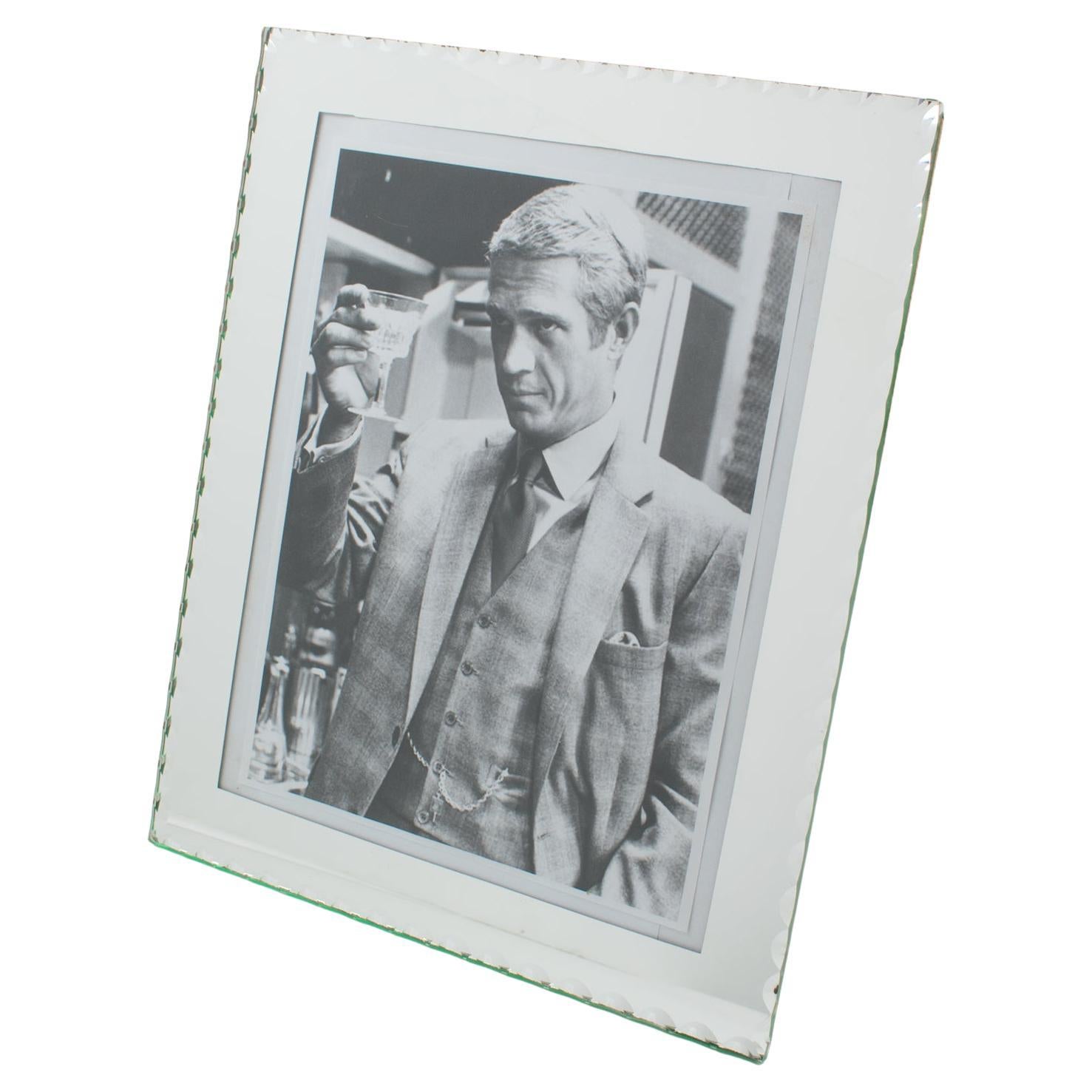 Silver Mirror Glass Picture Frame, France 1940s For Sale