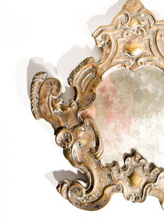 Silver Mirror on Wood with Mercury Mirror Late 19th Century