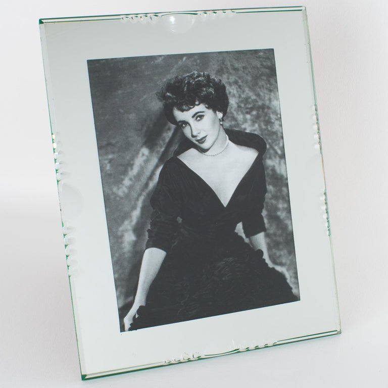 Silver Mirrored Glass Picture Frame, France circa 1940 For Sale at 