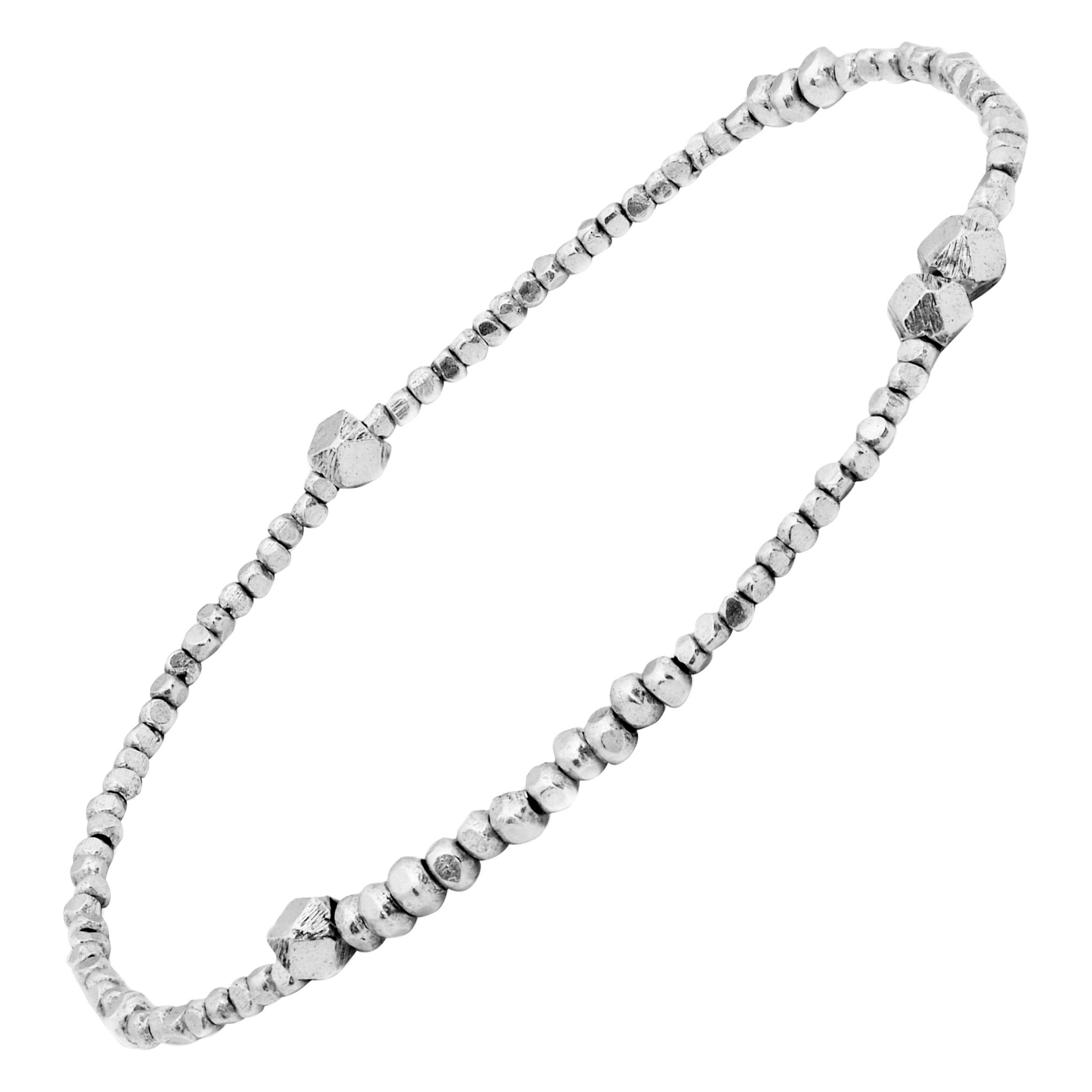 Silver Mix Beaded Bracelet by Allison Bryan For Sale