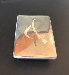 Silver Mixed Metals Lidded Box by Los Castillo