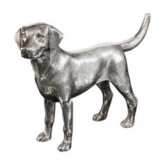 Sculptures - Modèle argenté de chien labrador, 1978