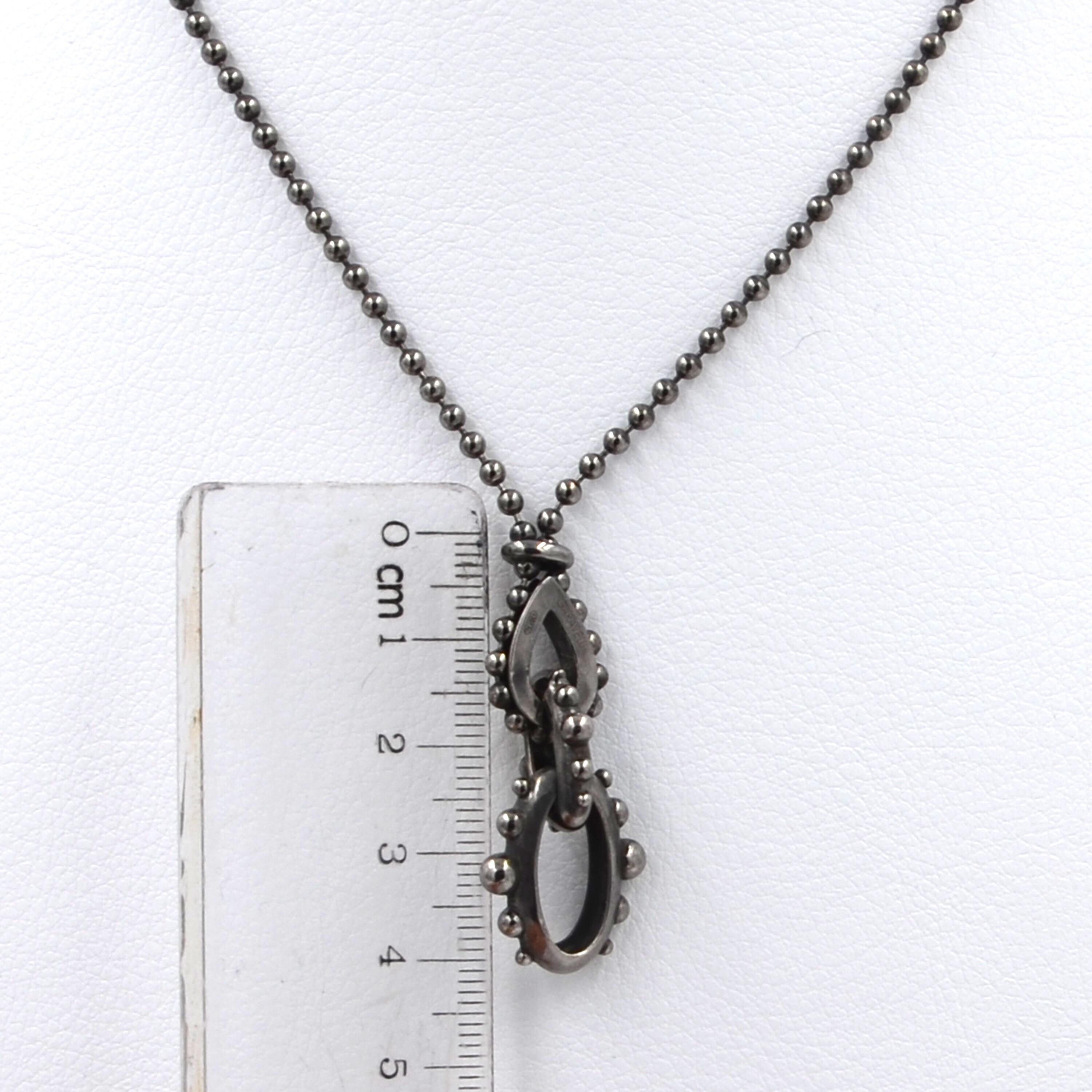 Silver Modern Pendant with Chain For Sale 4