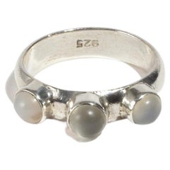 Vintage Silver Moonstone Ring