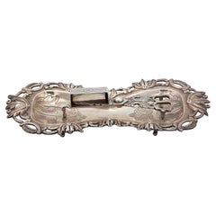 Plateau à morrões en argent et ciseaux avec découpes