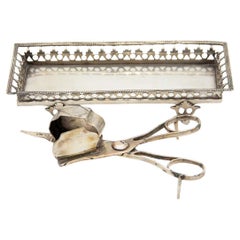 Plateau et ciseaux A Silver Morrões avec grille et reliefs