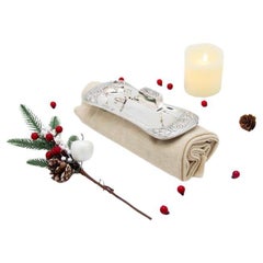 Plateau et ciseaux en argent de Morrões avec motifs floraux et frise en cordon Plateau et ciseaux en argent de Morrões avec motifs floraux et frise en cordon