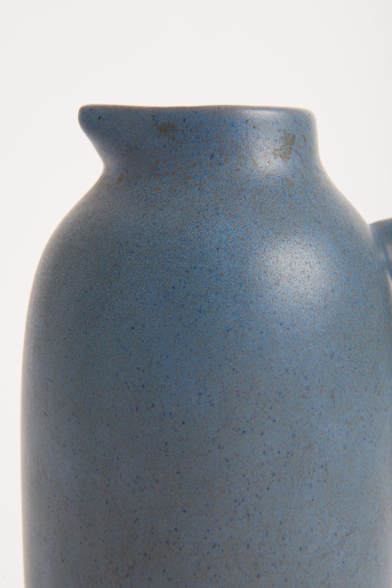 Silver Mounted Blue Ceramic Jug 3