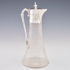 Silver Mounted Claret Jug Birmingham 1876