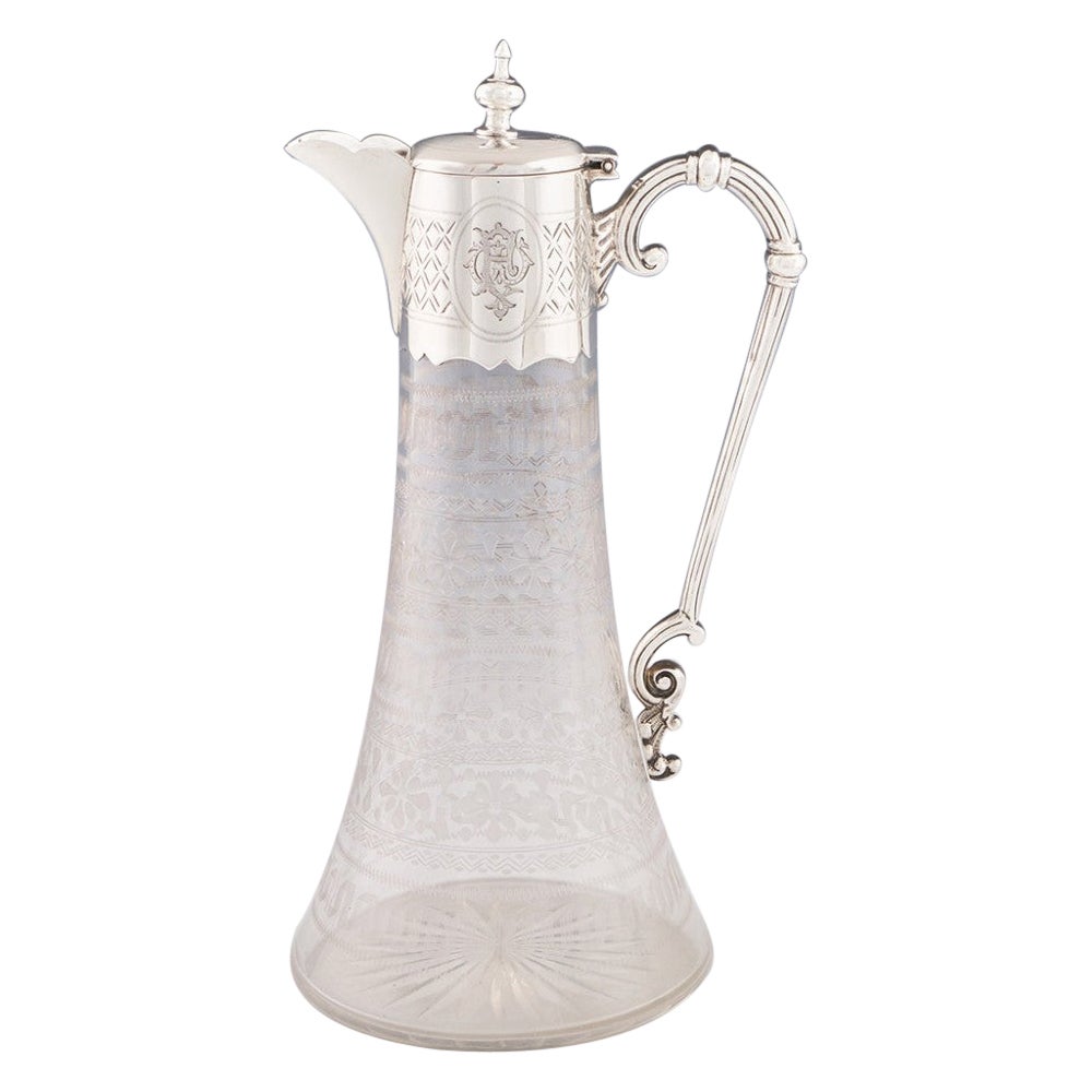 Silver Mounted Claret Jug Birmingham 1876