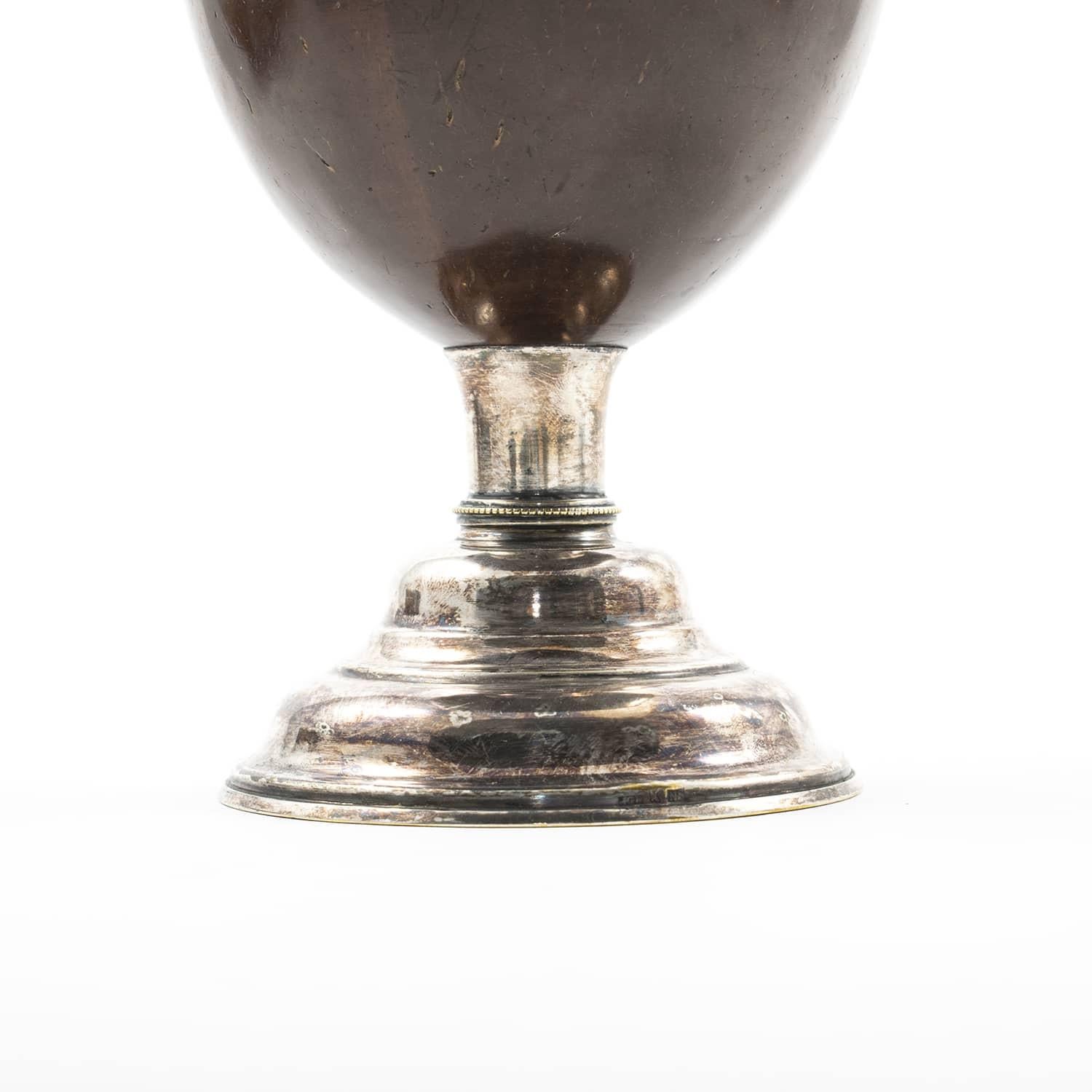 Baroque Silver Mounted Coconut Goblet, England, 1860-1880 For Sale
