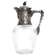 Silver-Mounted Glass Carafe, France by Joseph Alexandre Martel, 1888 - 1914