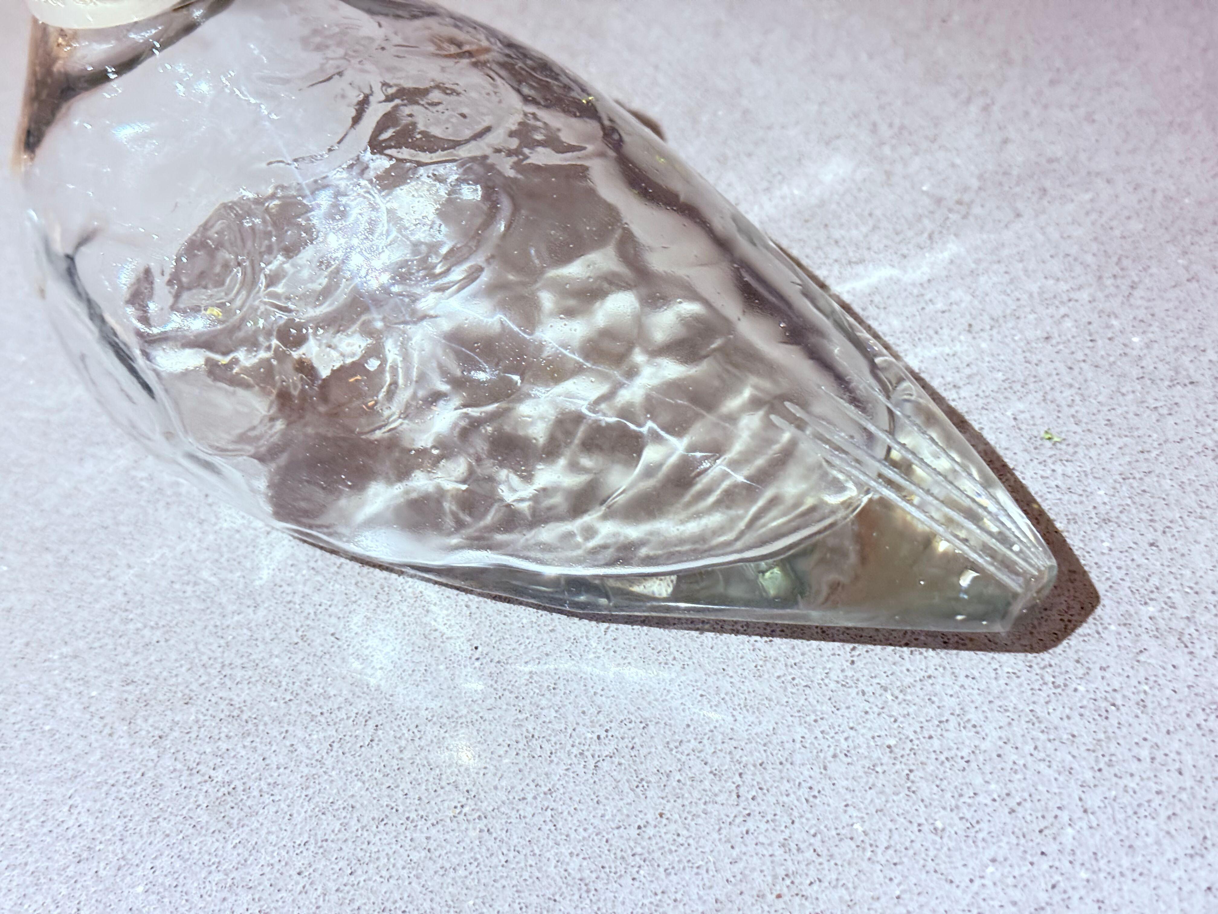 Calamaio per anatre in vetro con montatura in argento, stile Art Nouveau inglese antico Itay in vendita 2