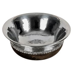 Antique Silver Mounted Mazer Bowl by Albert Edward Jones