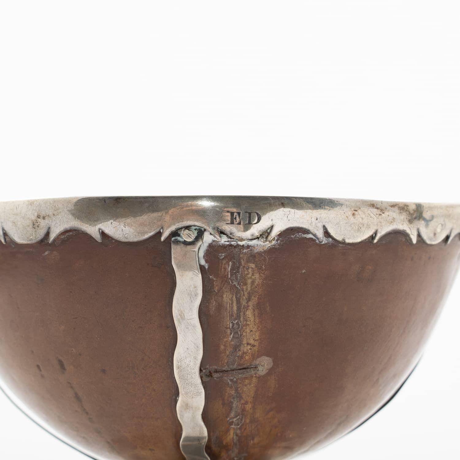 Baroque Silver Mounted Ostrich Egg Goblet, England 1860-1900 For Sale