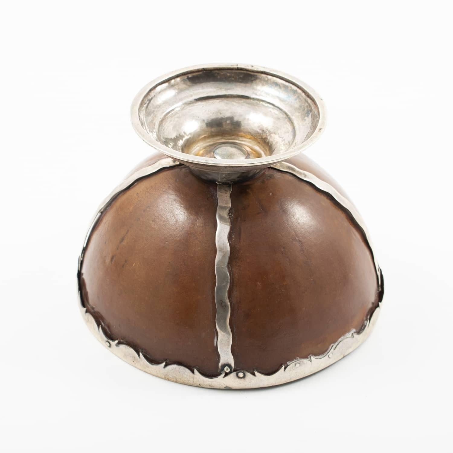 19th Century Silver Mounted Ostrich Egg Goblet, England 1860-1900 For Sale