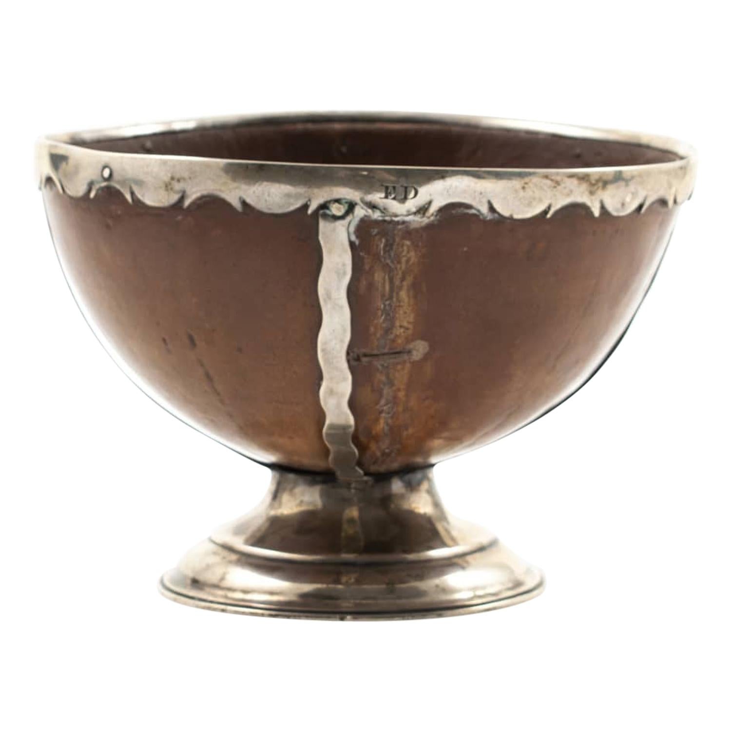 Silver Mounted Ostrich Egg Goblet, England 1860-1900 For Sale