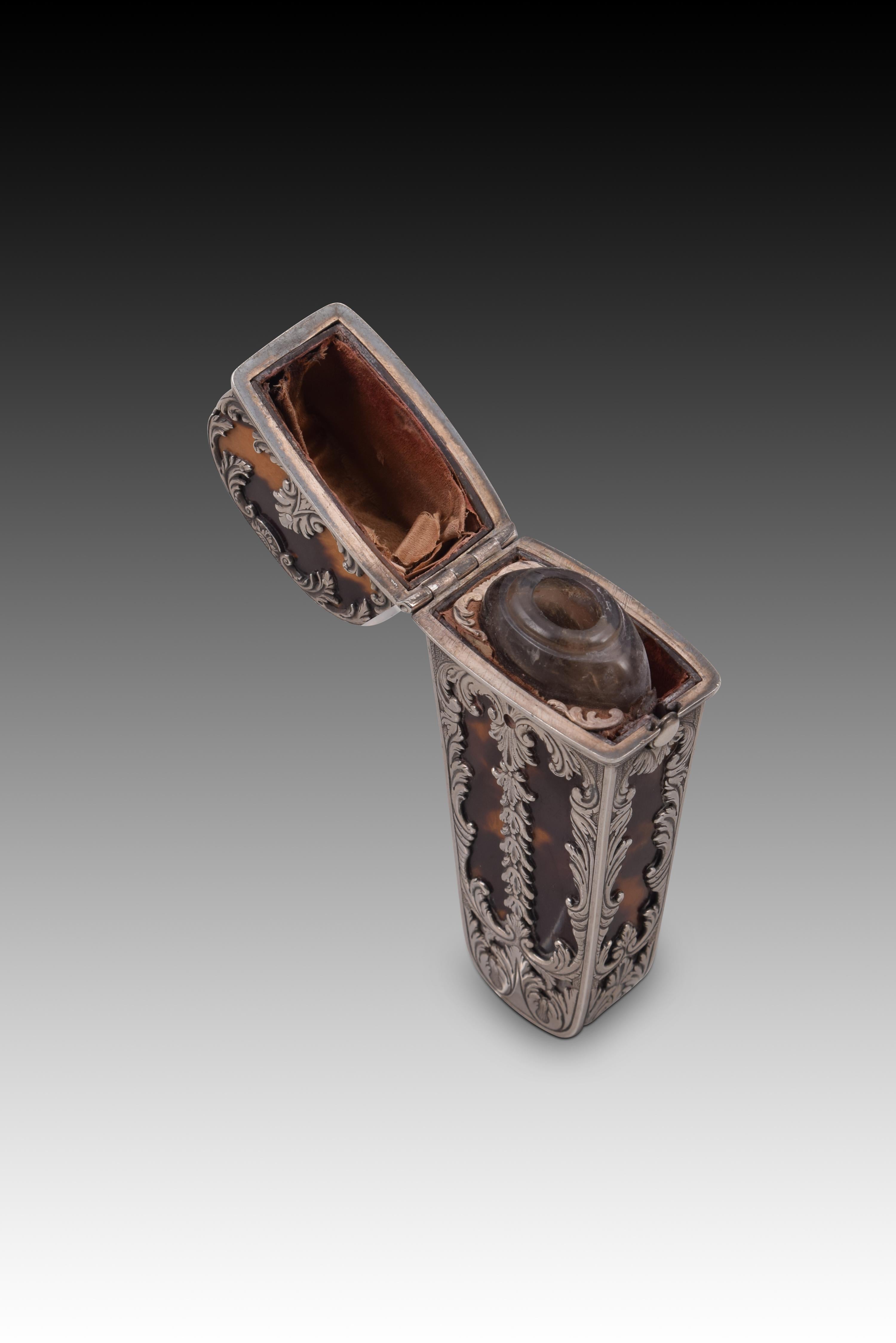 Silver Mounted Tortoiseshell Perfume Caddy, 18th Century In Fair Condition In Madrid, ES